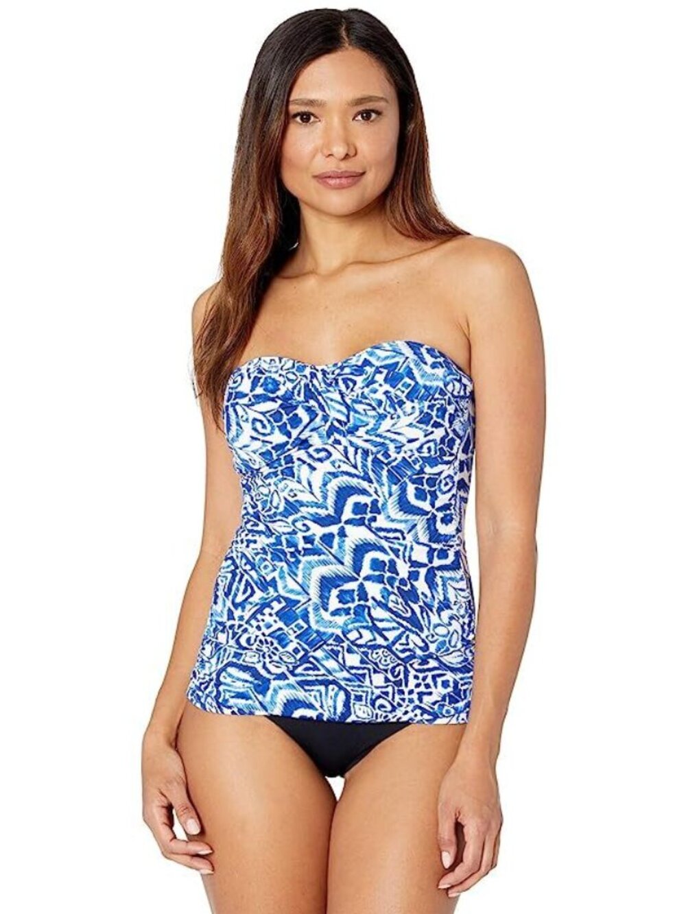 LAUREN RALPH LAUREN Womens Bias Tribal Ikat Twist Tankini Top